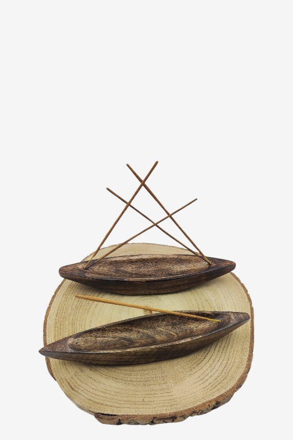 Tabla Quemador incienso Canoa Madera