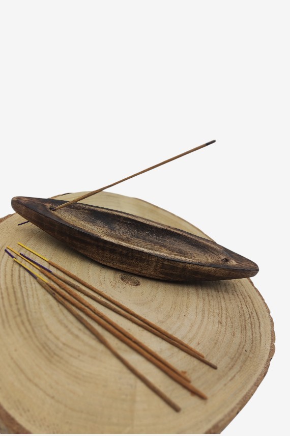 Tabla Quemador incienso Canoa Madera