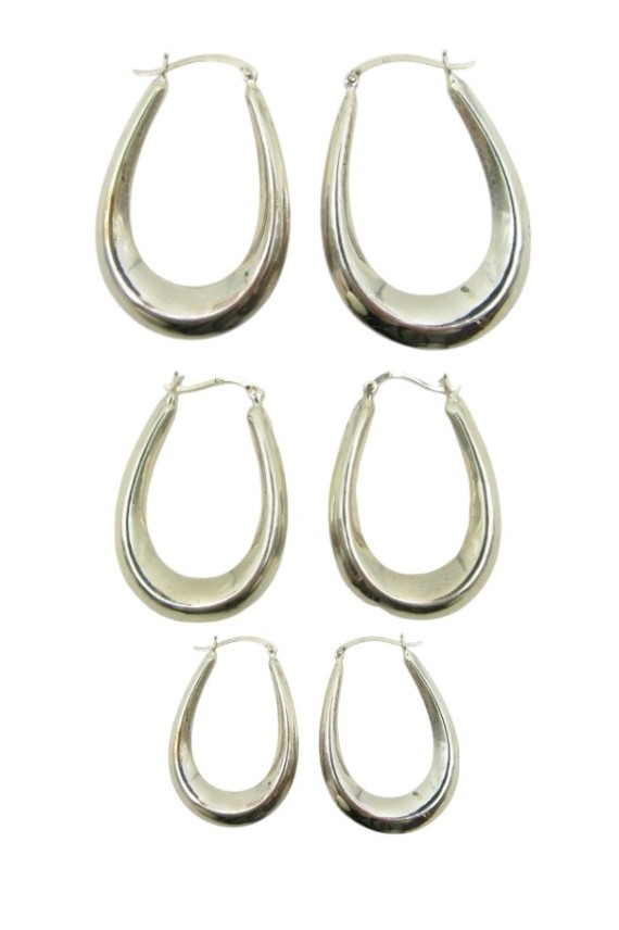 Aros Plata Lisos Gota gruesos Aros Plata Lisos Gota gruesos