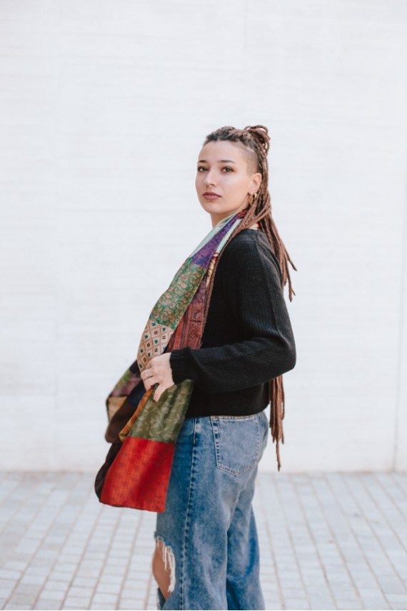 Foulard Seda Reversible Patchwork