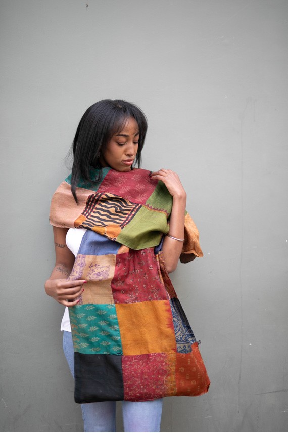 Foulard Seda Reversible Patchwork