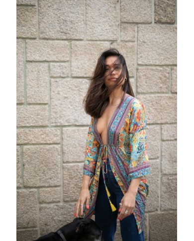 Kimono Seda Sari Sol India Gold