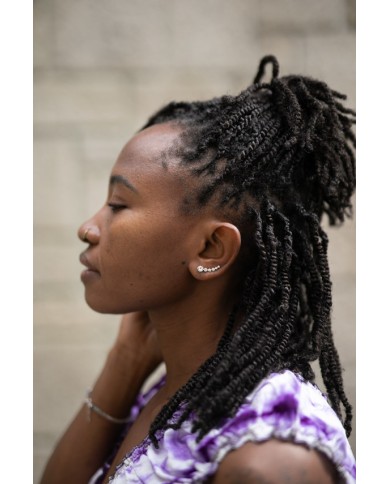 Pendientes Trepador Plata 5 circonitas