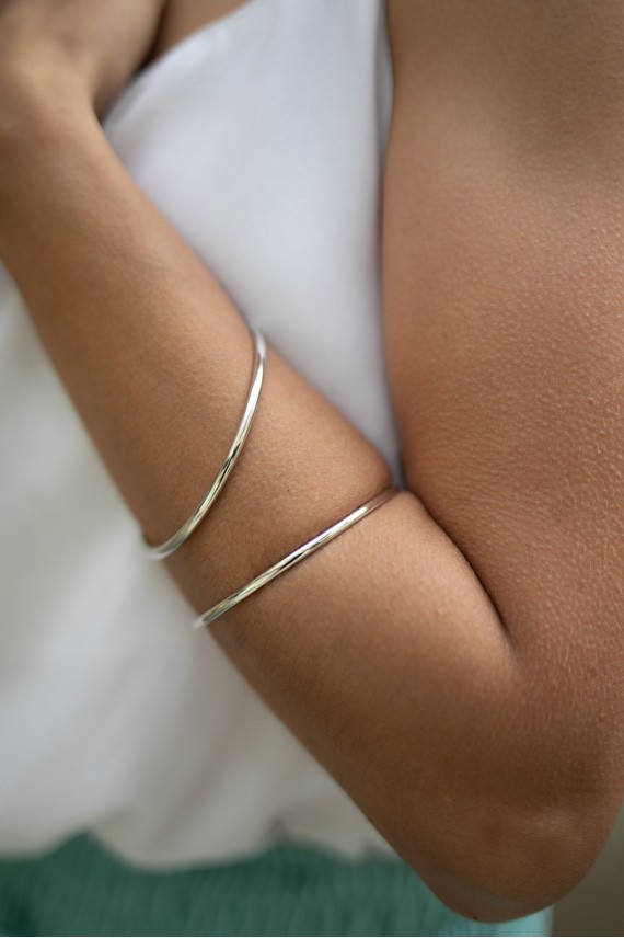 Pulsera Aro Lisa Plata de Ley