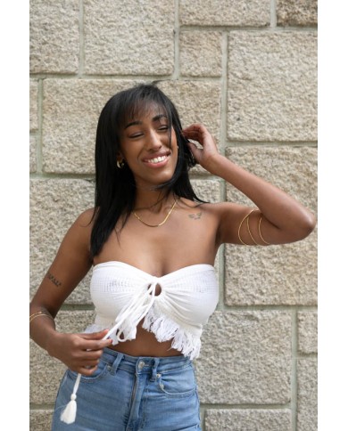 Top Bandeau de Algodón con Espalda Ajustable