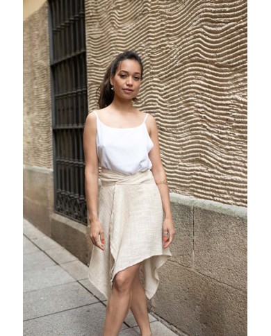 Falda asimétrica algodón rústico Wheel Falda asimétrica algodón rústico Wheel