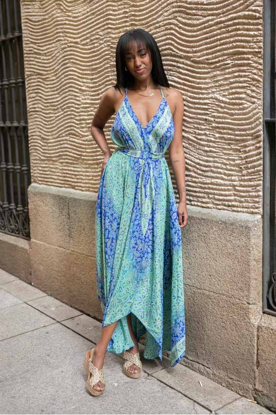 Vestido Boho Hippie Bohemian Style Vestido Largo Boho Chic Vestido