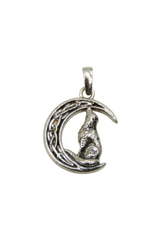 Colgante Plata Wolf howling at the Moon Colgante Plata Wolf howling at the Moon