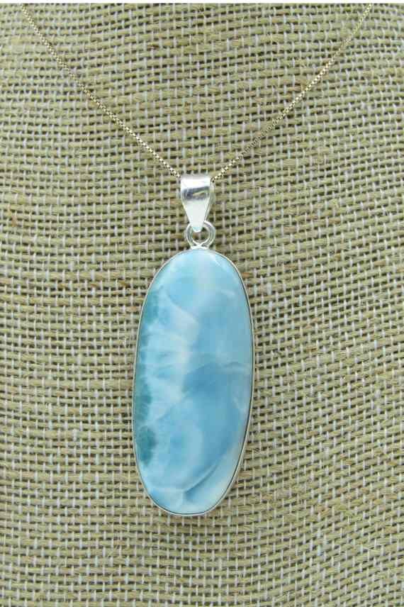 Colgante Plata Larimar Eo