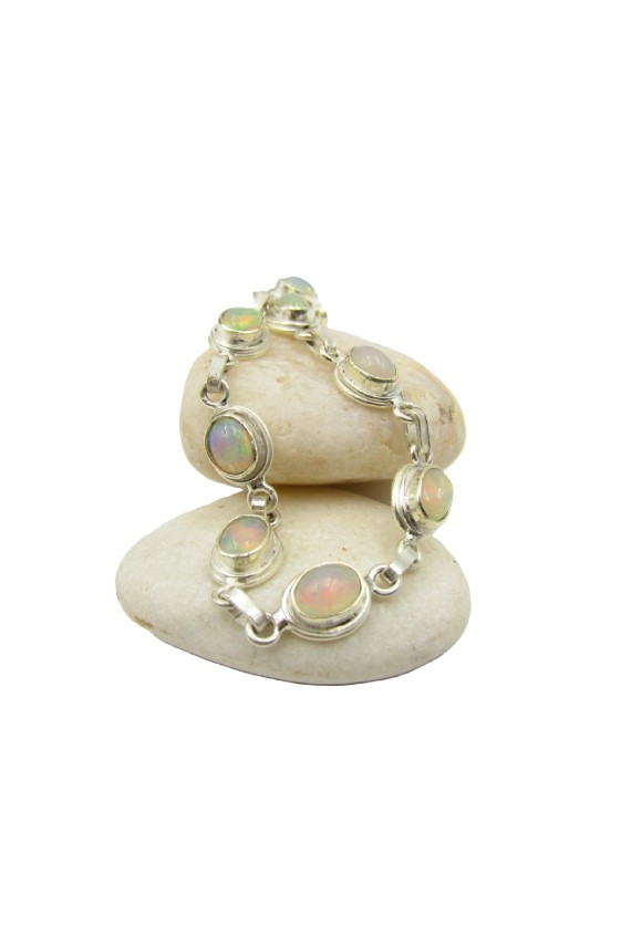 Pulsera de Plata de Ley con Piedra Luna Nirva Pulsera de Plata de Ley con Piedra Luna Nirva