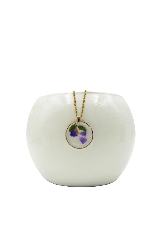 Collar Resina Sylvan Flor Lila Collar Resina Sylvan Flor Lila