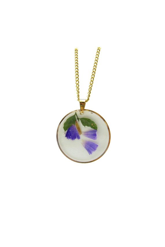 Collar Resina Sylvan Flor Lila Collar Resina Sylvan Flor Lila