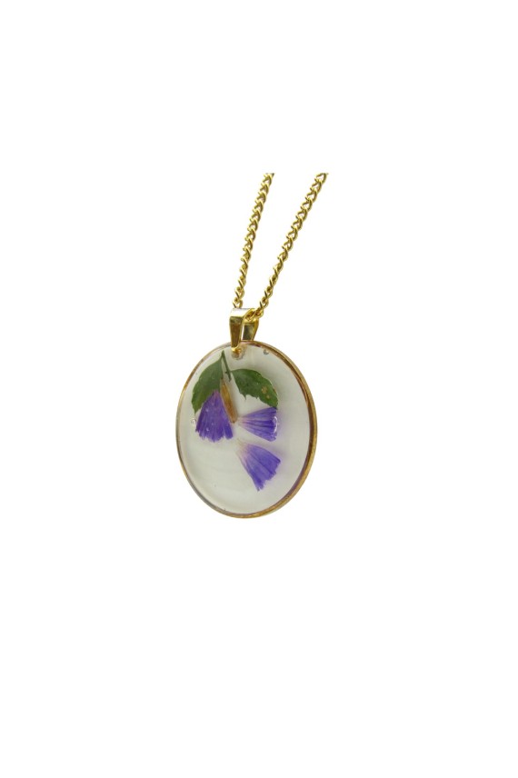 Collar Resina Sylvan Flor Lila Collar Resina Sylvan Flor Lila