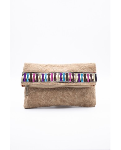 Bolso algodón red pasamanería étnica clutch Bolso algodón red pasamanería étnica clutch