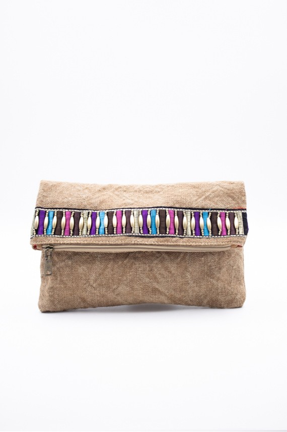 Bolso algodón red pasamanería étnica clutch Bolso algodón red pasamanería étnica clutch