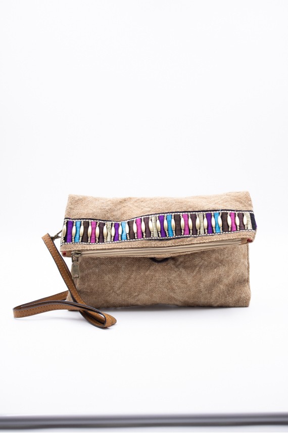 Bolso algodón red pasamanería étnica clutch Bolso algodón red pasamanería étnica clutch