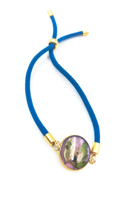 Pulsera Resina Flor Hojas