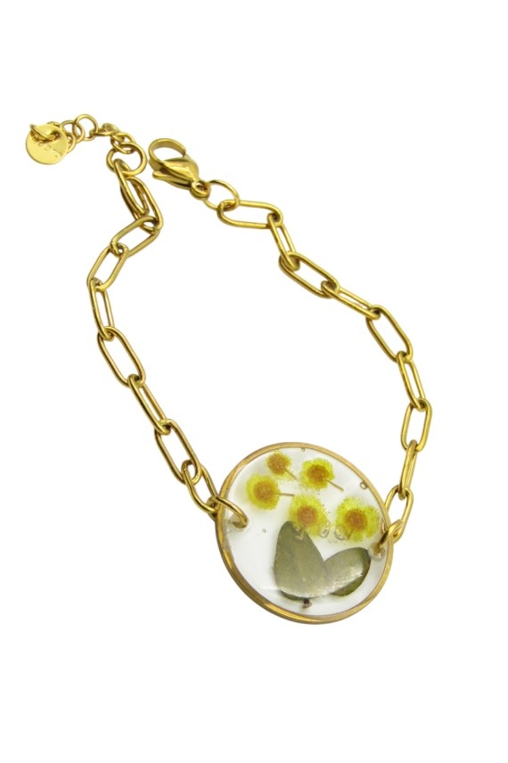 Pulsera cadena resina Margaritas