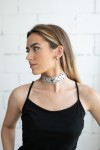 Choker Boho Plateado Pedrería