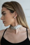 Choker Boho Plateado Pedrería