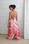 Vestido Tie Dye Espalda al Aire Rojo