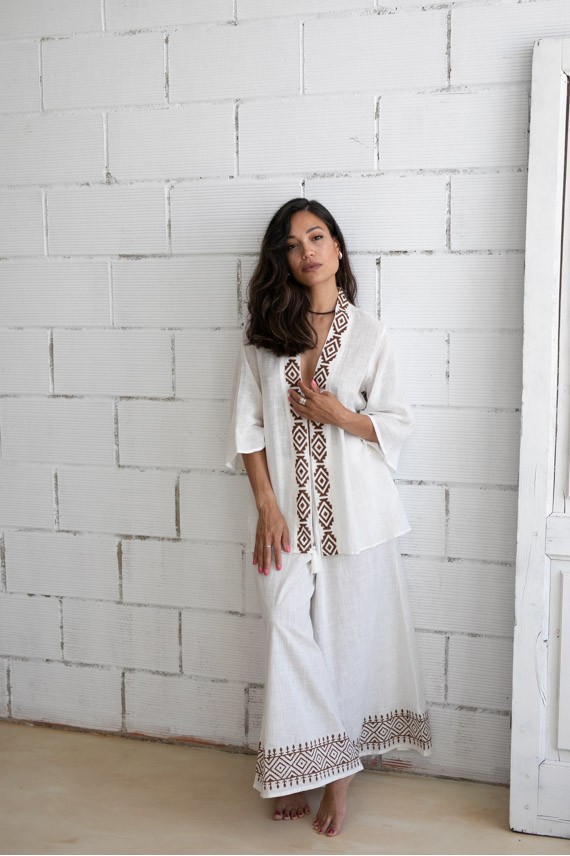 Kimono boho para mujer en algodón orgánico