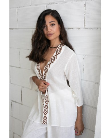 Kimono boho para mujer en algodón orgánico