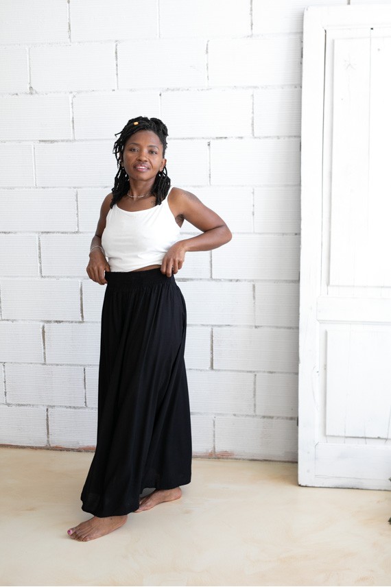 Falda Larga Viscosa Fluida