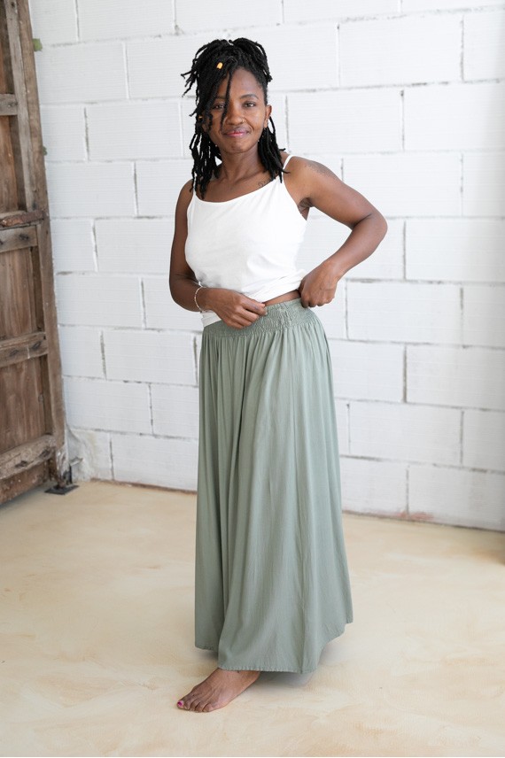 Falda Larga Viscosa Fluida