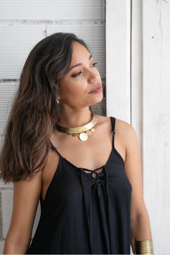 Choker Rígido Étnico con Colgantes Choker Rígido Étnico con Colgantes