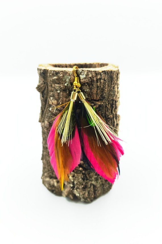 Pendientes Pluma Feathers Oro Pendientes Pluma Feathers Oro