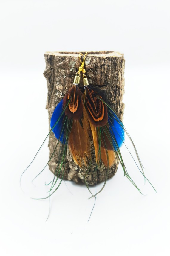 Pendientes Pluma Feathers Oro Pendientes Pluma Feathers Oro