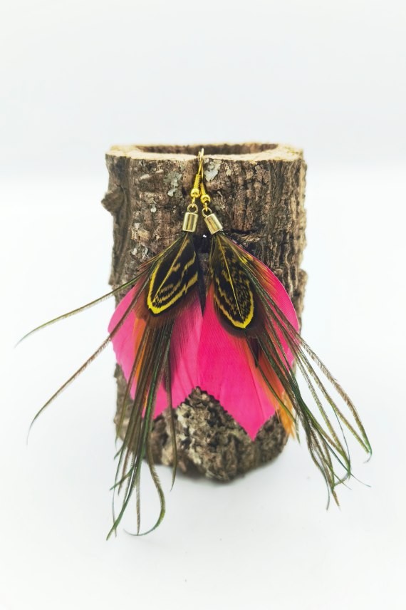 Pendientes Pluma Feathers Oro Pendientes Pluma Feathers Oro