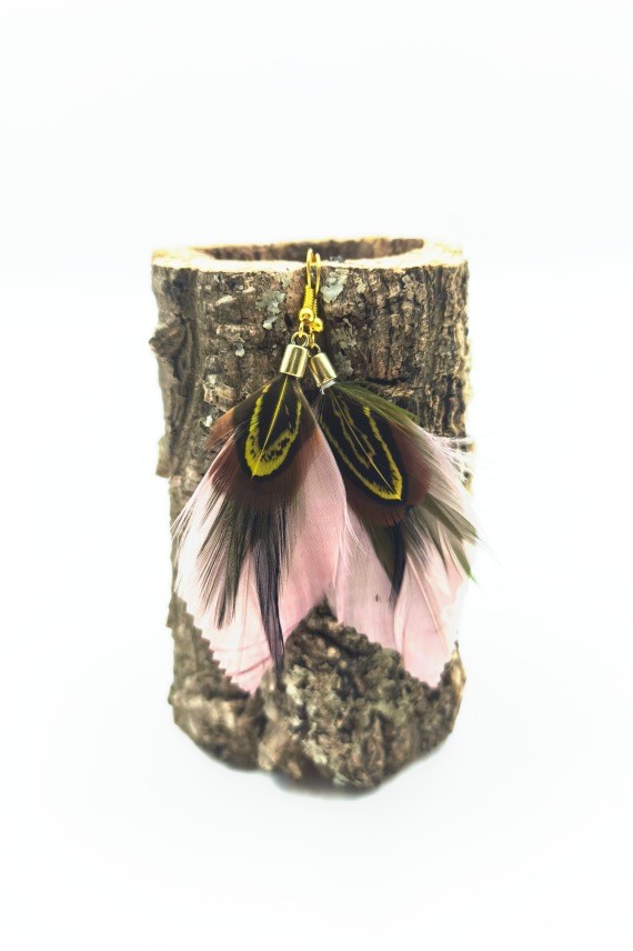 Pendientes Pluma Feathers Oro Pendientes Pluma Feathers Oro