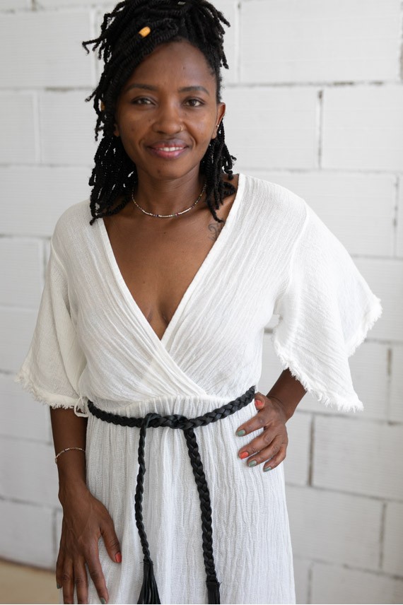 Cinturón piel trenzada Amari