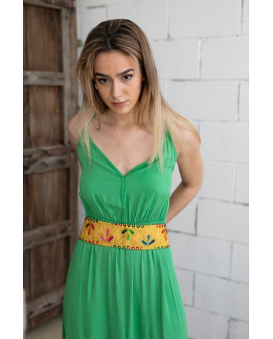 Cinturón tela bordado Oro