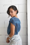 Blusa boho algodón con encaje.