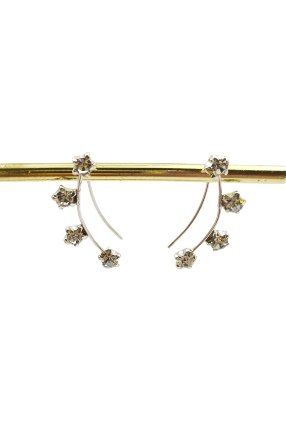 Pendientes Trepador Plata circonitas Estrella