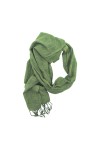 Foulard liso arrugado con flecos verde