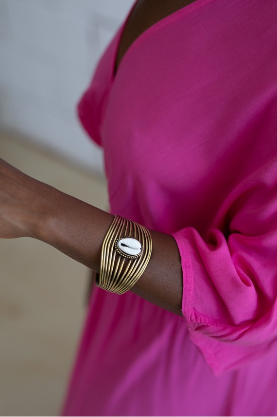 Brazalete Ancho Cauri Boho