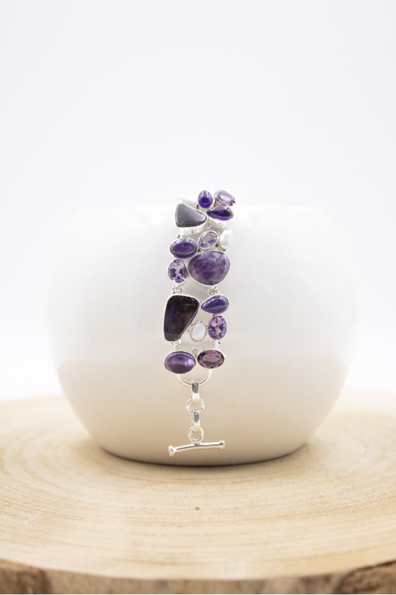 Pulsera Plata Amatista Pulsera Plata Amatista