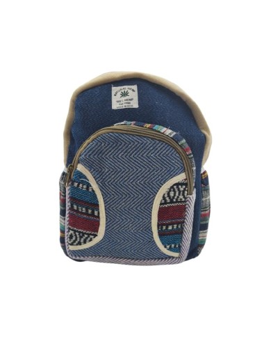 Mochila Étnica Algodón Azul