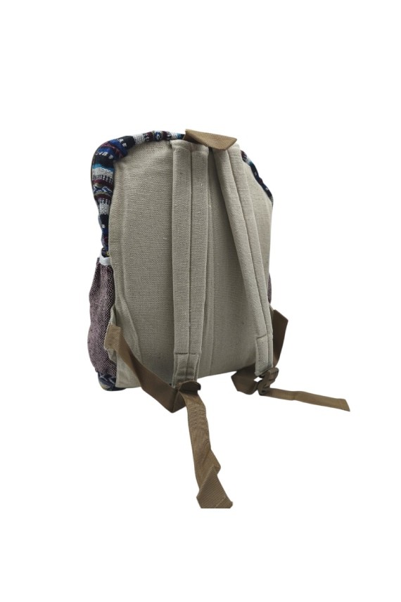 Mochila Étnica Algodón Cuerdas Azul Mochila Étnica Algodón Cuerdas Azul