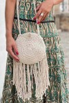 Bolso Redondo Ganchillo Flecos Bolso Redondo Ganchillo Flecos