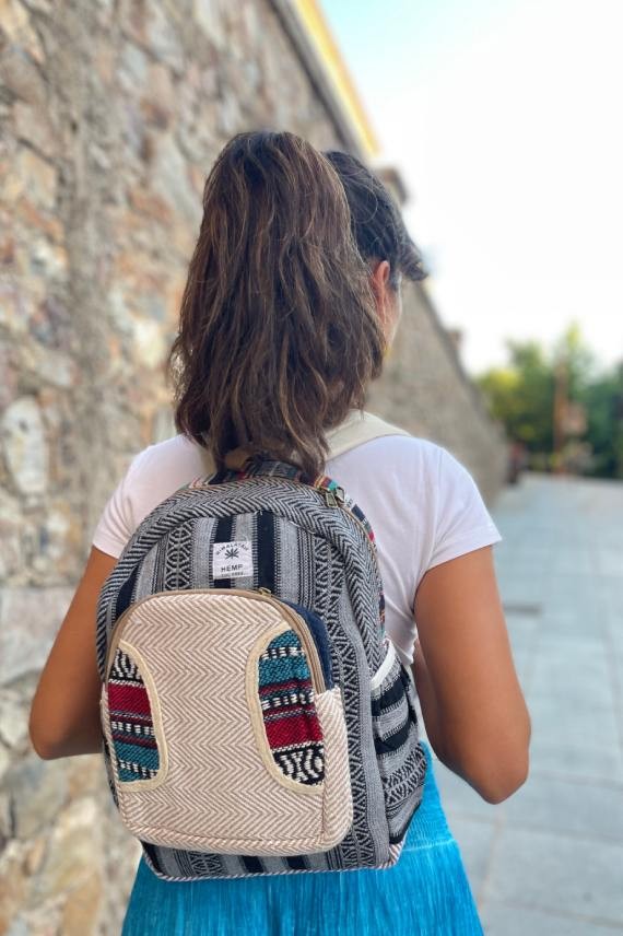 Mochila Étnica Algodón Beige Mochila Étnica Algodón Beige
