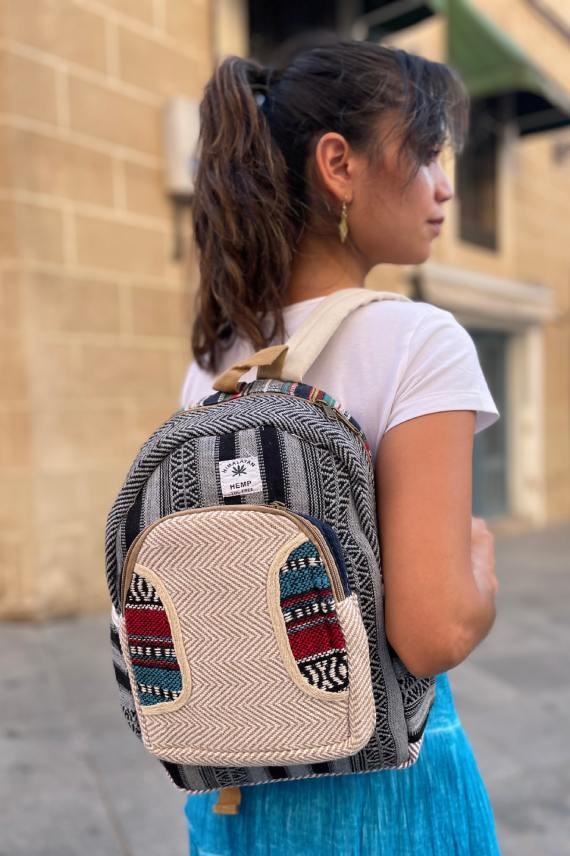 Mochila Étnica Algodón Beige Mochila Étnica Algodón Beige