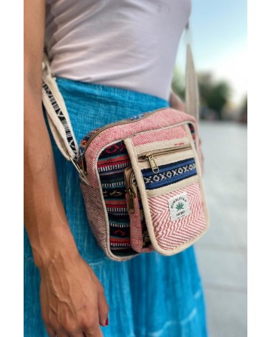 Bolso étnico Makhazlyt algodón y cáñamo Bolso étnico Makhazlyt algodón y cáñamo