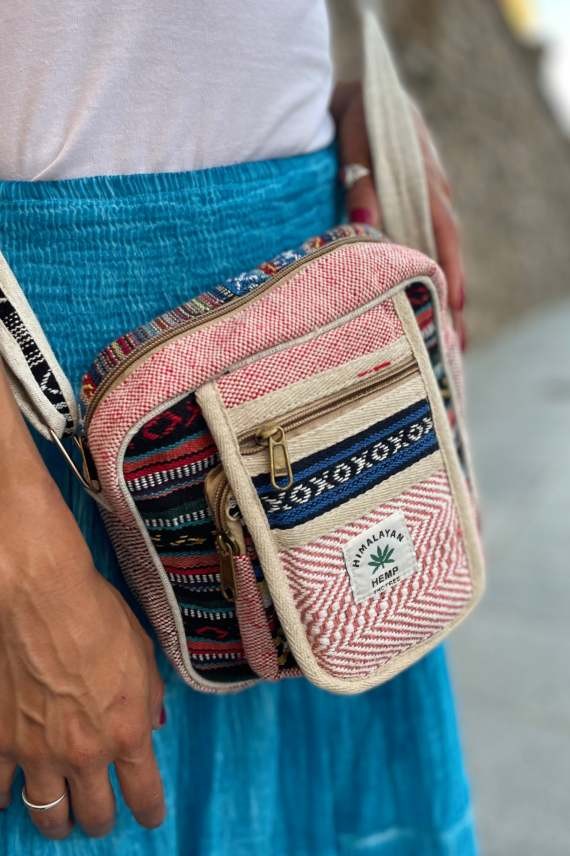 Bolso étnico Makhazlyt algodón y cáñamo Bolso étnico Makhazlyt algodón y cáñamo