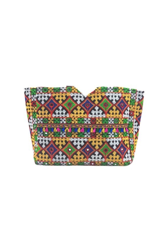 Bolso Algodón Andhra Espejos Multicolor Bolso Algodón Andhra Espejos Multicolor