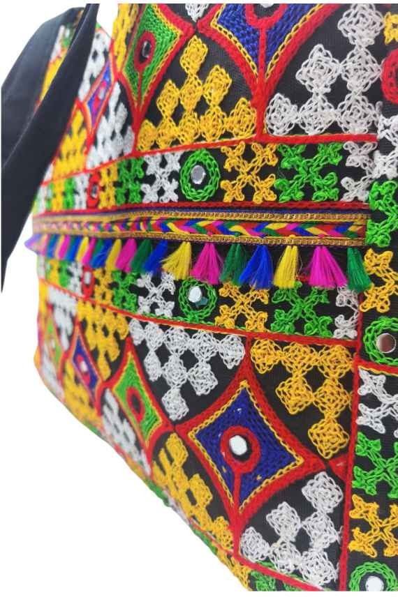 Bolso Algodón Andhra Espejos Multicolor Bolso Algodón Andhra Espejos Multicolor